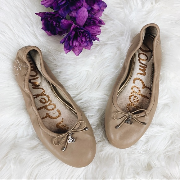 Sam Edelman Shoes - Sam Edelman Felicia Tan Flats w Bow & Charm